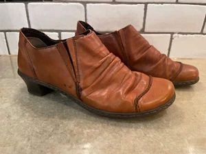 Rieker Antistress Ankle Boot Light Brown Leather Women's Sz EUR 38 US 7.5 - Picture 1 of 6