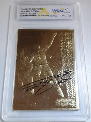 1998 Fleer 23KT Gold Shaquile O'Neal 1992-93 Rookie Signature Series Gem как новые 10 - Изображение 1 из 3