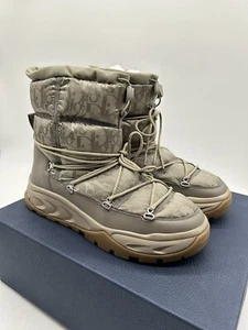 Dior Nylon Waterproof Snow Boot Beige Oblique BRAND NEW - Picture 1 of 8