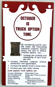 Chevrolet Salesman Advertising Watch Calendar Cards October 1969 P4 - Picture 1 of 2