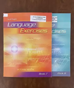 Steck-Vaughn Language Exercises: 2 Student Workbooks 7 & 8: Very Good - Picture 1 of 4