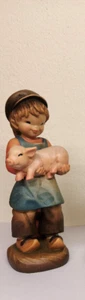 ANRI Ferrandiz Krippe Hirte + Schwein - Jolly Gift nativity 15 cm 6'' - Bild 1 von 2