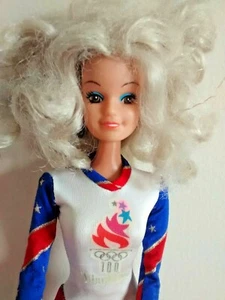 Barbie Doll 1996 Atlanta Olympic Gymnast outfit & McDonald' Mini 2000 Olympic  - Picture 1 of 11