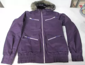 Burton Dry Ride Hooded Snowboarding PURPLE Jacket Youth sz L - Picture 1 of 12