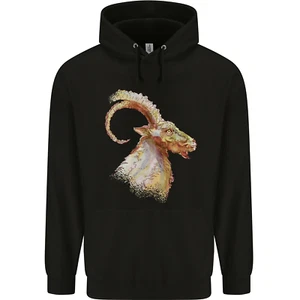 A Watercolour Goat Farming Childrens Kids Hoodie - Picture 1 of 12