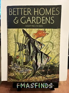 FF August 1934 BETTER HOMES & GARDENS Magazine Vintage Complete - Picture 1 of 4