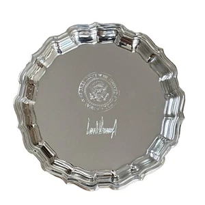 Official President Donald Trump White House Presidential Seal Pewter Platter - Picture 1 of 10