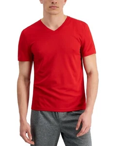Id Ideology Men Birdseye Mesh V-Neck T-Shirt Licorice Red Size S 1500 - Picture 1 of 1