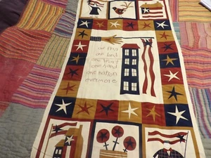MODA Fabric Panel PATRIOTIC "One flag..." 24" x 43" inches - 100% cotton NEW - Picture 1 of 6