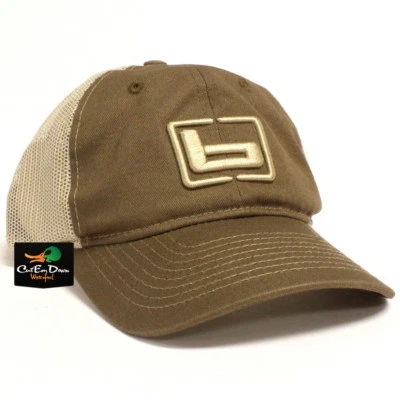NEW BANDED GEAR CHINO TWILL MESH BACK TRUCKER CAP HAT OLIVE W/ LOGO ADJUSTABLE - Image 1 of 3