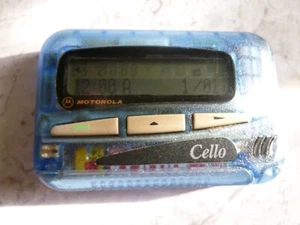 VINTAGE MOTOROLA CELLO EASY REACH ICE BLUE PAGER WORKING - Zdjęcie 1 z 5