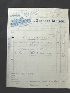 Ancienne facture Georges Billard Petit Navire Nantes 1915 - Picture 1 of 1