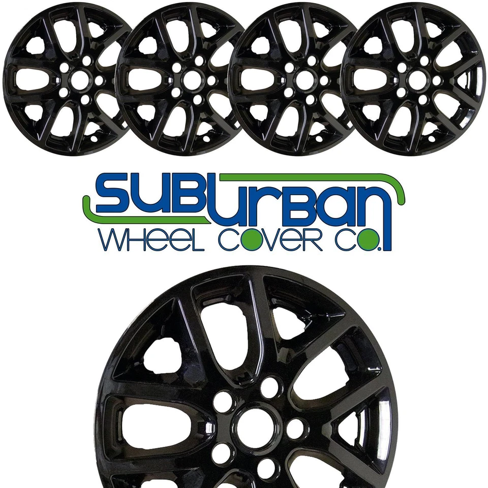 Se adapta a Chrysler Pacifica 2017-2025 # 7259-GB 17" negro brillante cubiertas de rueda NUEVO CONJUNTO/4 Foto 1 de 4