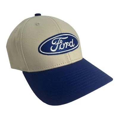 NUEVA GORRA DE BÉISBOL CLÁSICA FORD MOTORS AZUL TOSTADO ADULTO TALLA ÚNICA CURVA SNAPBACK Foto 1 de 4