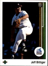 1989 Upper Deck Baseball Card #509 Jeff Bittiger BLANK BACKED