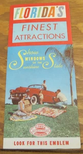 Folleto c.1950 /// LAS MEJORES ATRACCIONES DE FLORIDA - Imagen 1 de 2