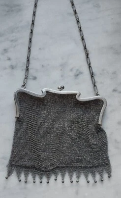 borsetta argento primi '900 - antique silver theatre handbag early 1900s - Immagine 1 di 4