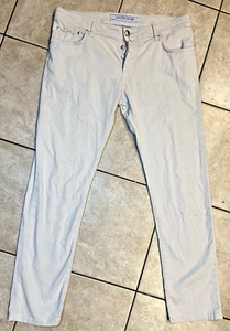 JACOB COHEN Pants Mens 36x30 622 BARD Beige Cotton Khaki Jeans stretch ITALY - Picture 1 of 13
