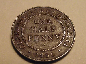 #2371 Australia; Half Penny 1936 - Picture 1 of 2