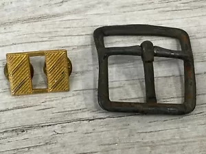 Vintage US Military USA navy Army Captain's Pin uniform collar lapel buckle - Picture 1 of 7