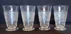 Vintage (Set Of 4) Anchor Hocking Clear Sandwich 5" Footed Tumblers Goblets
