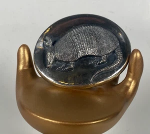 Vintage James Avery 9 gebänderte Gürteltiere Sterlingsilber Gürtelschnalle nicht mehr produziert ERSTAUNLICH - Bild 1 von 10