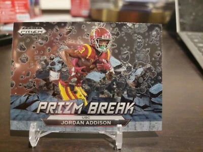 Jordan Addison Prizm Break Insert 2023 Panini Prizm Draft Picks USC Trojans - Image 1 of 2