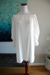 NWT-Shona Joy Cumulus Off the Shoulder Puff Sleeve Ivory Size 10 - Picture 1 of 7