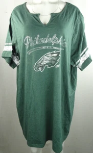 T-shirt donna Philadelphia Eagles NFL Majestic taglie forti collo intagliato - Foto 1 di 6