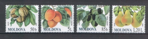 Moldova 2009 Fruits 4 MNH stamps Cover