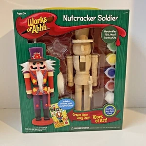 Nutcracker Soldier Handcrafted Wood Works of Ahhh Painting Kit Non Toxic 5+ Yrs - Picture 1 of 3
