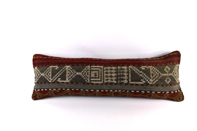 12x36 Ethnic Rug Pillow Decorative Vintage Faded Carpet Boho Cushion Cover 4144 - Image 1 of 4