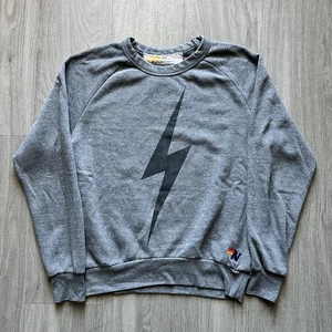 Aviator Nation Lightning Bolt Sweatshirt XS grau USA Crewneck Pullover - Bild 1 von 6