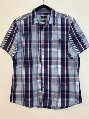 Pierre Cardin Check Shirt – 100% Cotton – Short Sleeve – Size L - Image 1 of 4