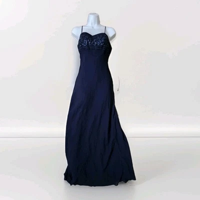 Nuevo Vestido Morgan & Co Maxi Quince Baile de graduación Azul Con Cuentas Para Mujer 7/8 Sin Etiquetas  Foto 1 de 4