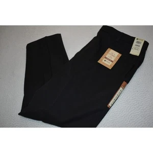 Pantalones de golf Haggar Cool Pro 18 para hombre talla 44 x 30 negros rectos poliéster NUEVO - Imagen 1 de 8