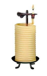 80-Hour Vertical Candle, Eco-friendly Natural Beeswax with Cotton Wick - Picture 1 of 4