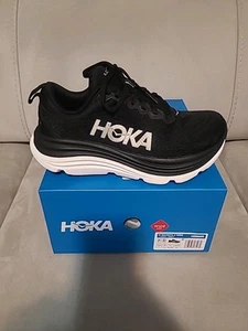 Hoka One Gaviota 5 Mujer 8.5 D Tenis Anchos Zapatos Caminar Correr Negros Nuevos - Imagen 1 de 6