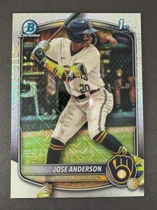 2025 Bowman Chrome - Jose Anderson #BCP-193 (RC) - Mojo Refractor - Brewers - Picture 1 of 2
