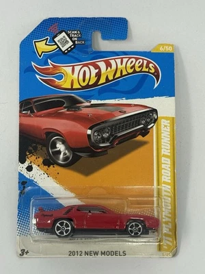 Hot Wheels 2012 nuevos modelos rojo 71 Plymouth Road Runner #6 A17 Foto 1 de 4