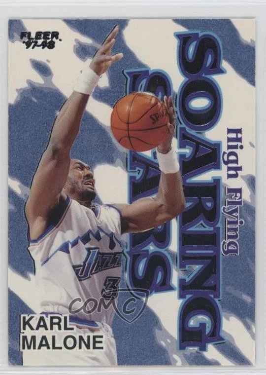1997-98 Fleer Soaring Stars High Flying Karl Malone #13HFSS HOF - Image 1 of 2