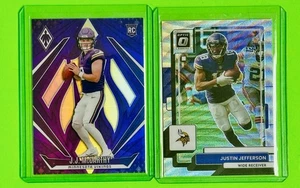 2024 Panini Phoenix - Rookies J.J. McCarthy #185 Purple (RC) FIRE JJS LOT - Picture 1 of 2