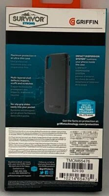 Griffin Survivor Strong Case for iPhone X Xs in Black - Image 1 of 2