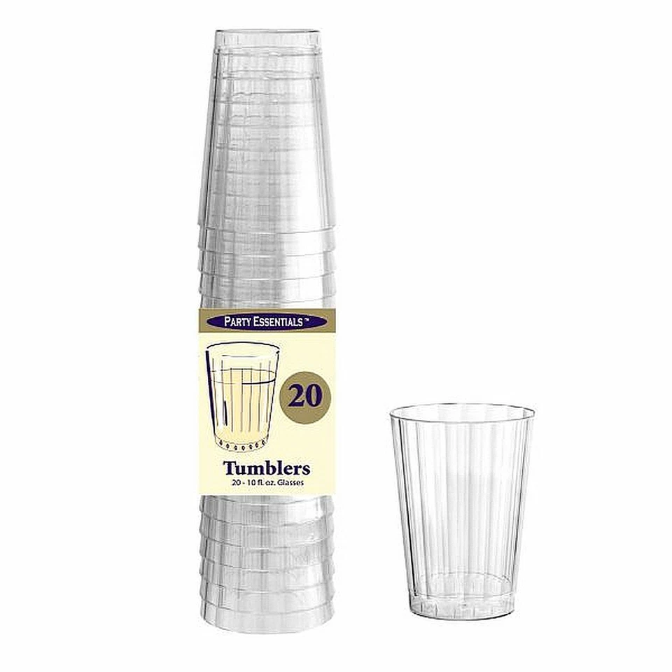 1 de Party Essentials 10 OZ. Vasos Elegance/Deluxe - Transparente 20 Ct. Foto 1 de 1