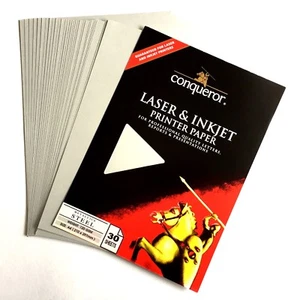 Conqueror Steel Metallic Paper Pack A4 Bundle Pack 2 packs x 30 sheets 120gsm - Picture 1 of 3