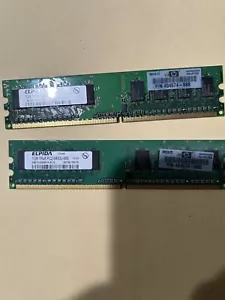 2 Dimm SDRam 1GB 1Rx8 PC2-6400U-666 (total 2 gb tested) memory - Picture 1 of 1