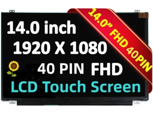 14.0 LED LCD Touch Screen For Lenovo ThinkPad T470s SD10M65528 00UR895 1920x1080 - Bild 1 von 7
