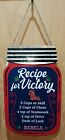 Ole Miss Rebels "Recipe for Victory" Mason Jar Shaped Wood Hanging Sign 12"x7.5"