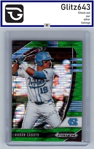 2020 Panini Prizm Draft Picks #PDP27 Aaron Sabato Green Pulsar - Picture 1 of 2