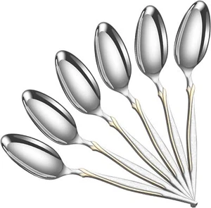 YSAMAX Golden Pattern Stainless Steel Tablespoon Set for Home Kitchen - Picture 1 of 9
